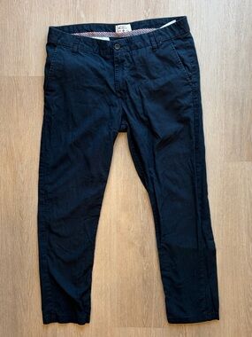 Men's Navy Chino Pants - Classic Straight Fit